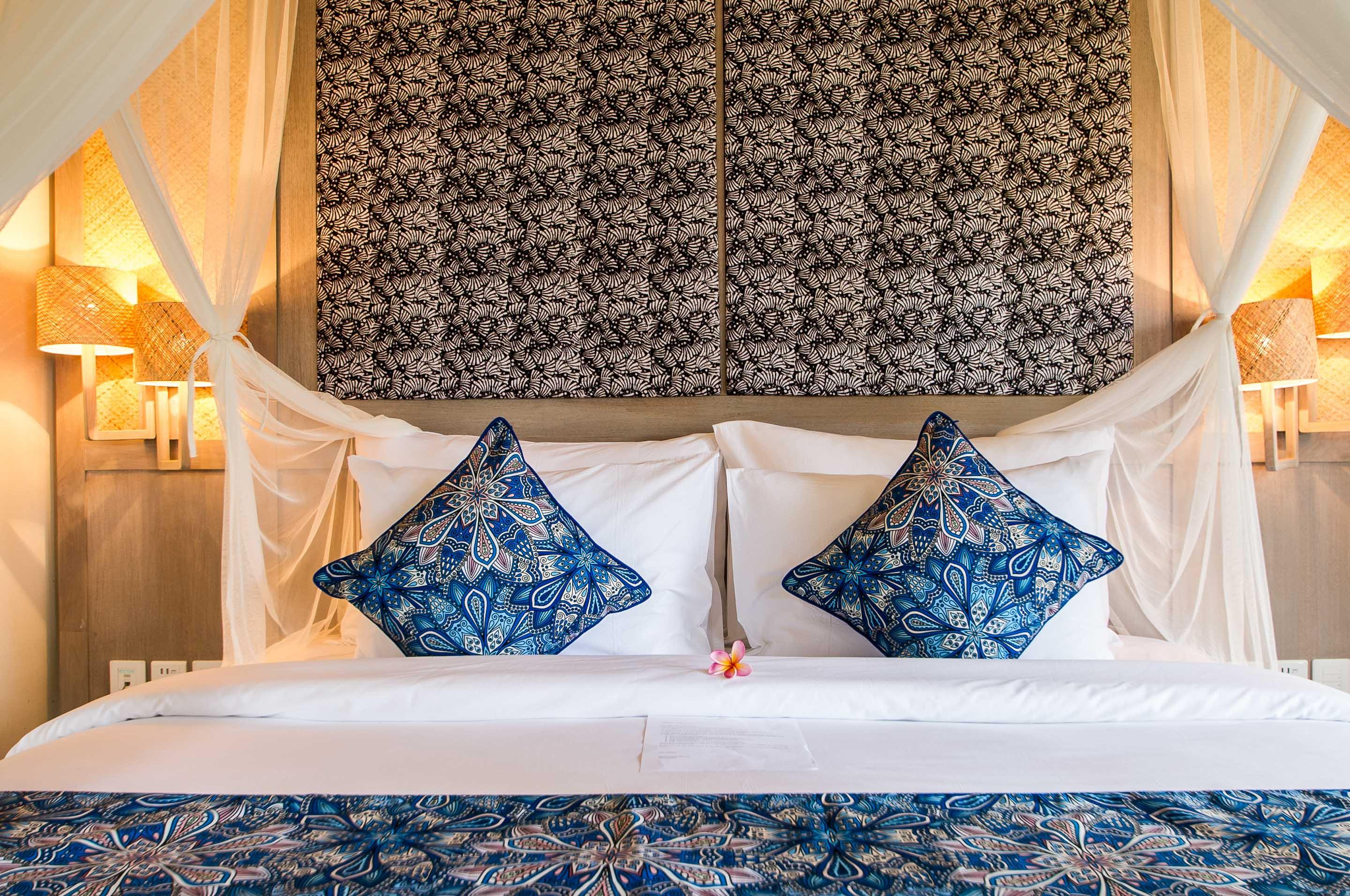 منتجع وشاطئ تجيندانا كانديداسا تْشانديداسا المظهر الخارجي الصورة A bed with a mosquito net